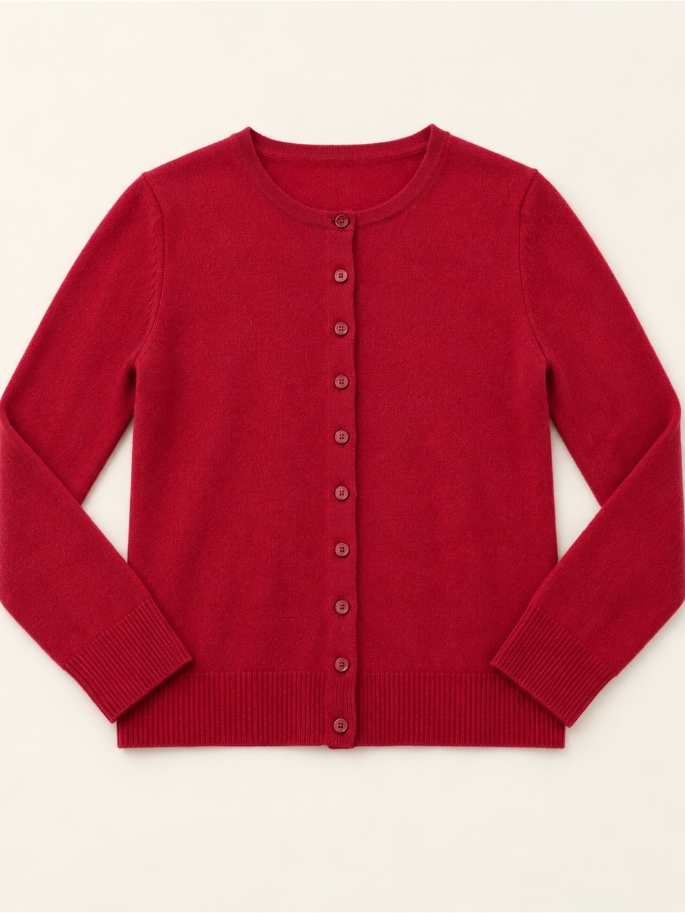Apt. 9 cashmere Red Button-Up Women's Cardigan